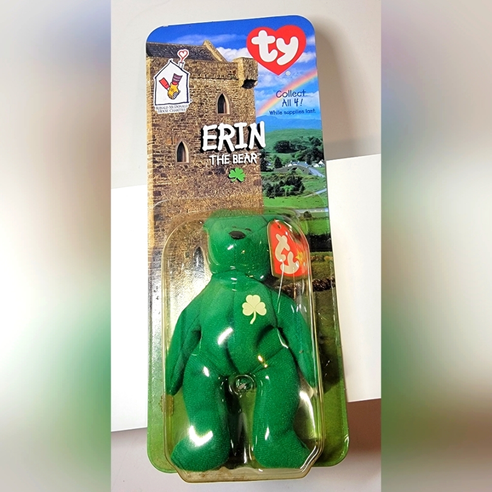 Ty Beanie Baby Erin The Green Clover Bear Mcdonald's Collectible Vintage